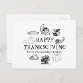 ハッピーカスタム感謝祭の姓 シーズンポストカード (正面/裏面)