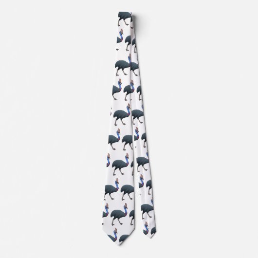 ハッピーカソの鳥の漫画イラストレーション ネクタイ (正面)