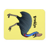 ハッピーカソの鳥の漫画イラストレーション マグネット (横)