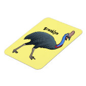 ハッピーカソの鳥の漫画イラストレーション マグネット (左側)