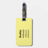 ハッピーカソの鳥の漫画イラストレーション ラゲッジタグ (裏面縦)