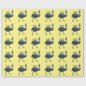 ハッピーカソの鳥の漫画イラストレーション ラッピングペーパー (フラット)