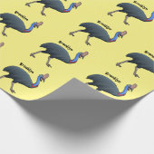 ハッピーカソの鳥の漫画イラストレーション ラッピングペーパー (角)