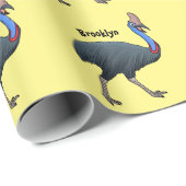 ハッピーカソの鳥の漫画イラストレーション ラッピングペーパー (ロールコーナー)