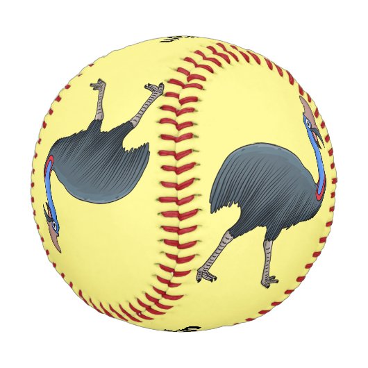 ハッピーカソの鳥の漫画イラストレーション 野球ボール (アングル)