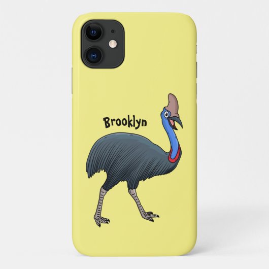 ハッピーカソの鳥の漫画イラストレーション Case-Mate iPhoneケース (裏面)