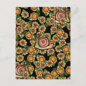 ハッピーカタツムリの花 ポストカード (正面)