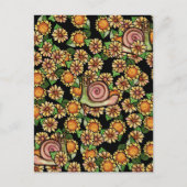 ハッピーカタツムリの花 ポストカード (正面)