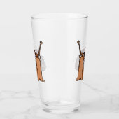 ハッピーカタツムリ絵画ガラス タンブラーグラス (右)