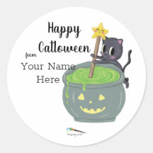 ハッピーカタロウィン |ハロウィーン猫ステッカー