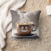 ハッピーカップのコーヒー クッション (ブランケット)