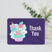 ハッピーカップケーキとアイスクリーム誕生日 感謝してい サンキューカード (スタンド正面)