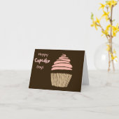 ハッピーカップケーキデイ誕生日カード カード (黄色い花)