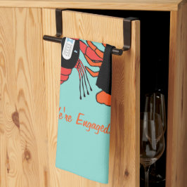 ハッピーカップルのザリガニ煮沸パーティー キッチンタオル