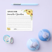 ハッピーカップルのシャワーサンフラワーカード用アドバイス チラシ (シングル)