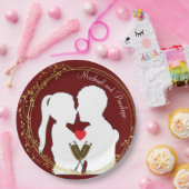 ハッピーカップルの優雅さに乾杯 ペーパープレート (パーティー)