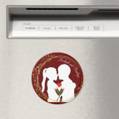 ハッピーカップルの優雅さに乾杯 マグネット (インサイチュ (食洗機))