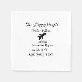 ハッピーカップルの冒険が始ま結婚る スタンダードカクテルナプキン