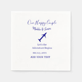 ハッピーカップルの冒険が始ま結婚る スタンダードカクテルナプキン