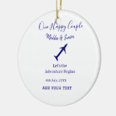 ハッピーカップルの冒険が始ま結婚る セラミックオーナメント (左)