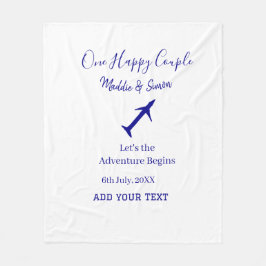 ハッピーカップルの冒険が始ま結婚る フリースブランケット