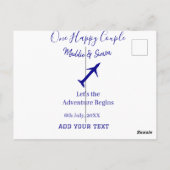 ハッピーカップルの冒険が始ま結婚る ポストカード (裏面)