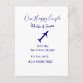 ハッピーカップルの冒険が始ま結婚る ポストカード (正面)