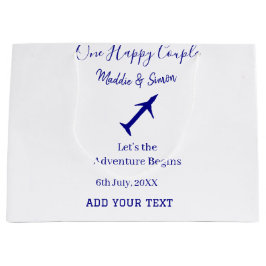 ハッピーカップルの冒険が始ま結婚る ラージペーパーバッグ