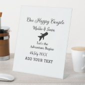 ハッピーカップルの冒険が始ま結婚る 台座サイン (インサイチュ)