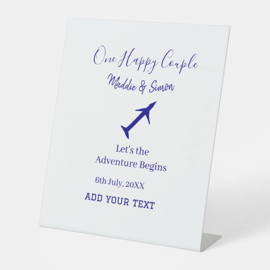 ハッピーカップルの冒険が始ま結婚る 台座サイン (正面)