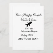 ハッピーカップルの冒険が始ま結婚る 招待状 (正面/裏面)