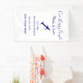 ハッピーカップルの冒険が始ま結婚る 横断幕 (インサイチュ)