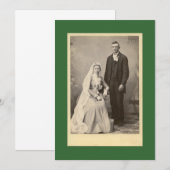 ハッピーカップルの結婚式招待状 招待状 (正面/裏面)