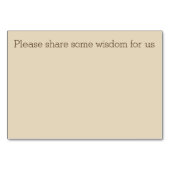 ハッピーカップルへのメッセージ テーブルナンバー (裏面)