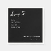 ハッピーカップルへの応援!ウェディング スタンダードカクテルナプキン (正面)