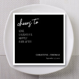 ハッピーカップルへの応援!ウェディング スタンダードカクテルナプキン