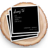 ハッピーカップルへの応援!ウェディング スタンダードカクテルナプキン