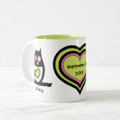 ハッピーカップルフクロウペアマグカップ ツートーンマグカップ (正面左)