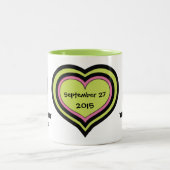 ハッピーカップルフクロウペアマグカップ ツートーンマグカップ (中央)