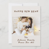 ハッピーカップル元旦の紙吹雪祝 招待状 (正面)