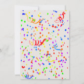 ハッピーカップル元旦の紙吹雪祝 招待状 (裏面)