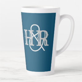 ハッピーカップル共同イニシャルオン カフェラテマグ