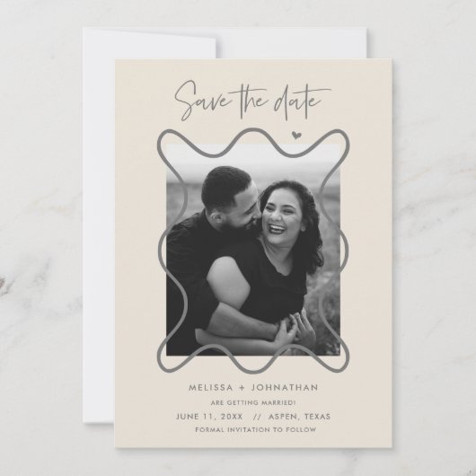 ハッピーカップル日付結婚の発表を保存 セーブザデート (正面)