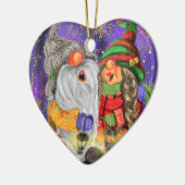 ハッピーカップル格言クリスマスオーナメント セラミックオーナメント (左)