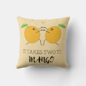 ハッピーカップル用かわいいフードプリン婚約パーティ クッション (裏面)