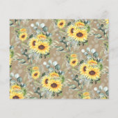 ハッピーカップル用ひまわりアドバイスシャワーカード チラシ (裏面)