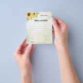 ハッピーカップル用ひまわりアドバイスシャワーカード チラシ (手)