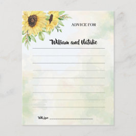 ハッピーカップル用ひまわりアドバイスシャワーカード チラシ