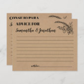 ハッピーカップル・シャワー英語のアドバイス スペインの (正面/裏面)