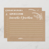 ハッピーカップル・シャワー英語のアドバイス スペインの (正面/裏面)
